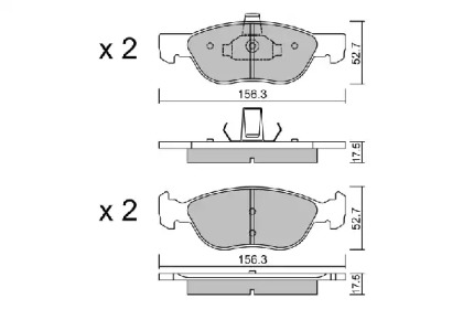 Комплект тормозных колодок, дисковый тормоз AISIN BPFI-1004